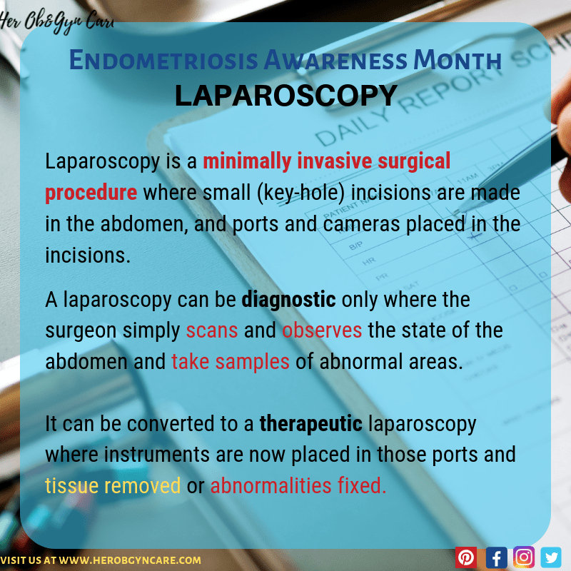 laparoscopy is a surgicaal procedure used to accurately diagnose endometriosis