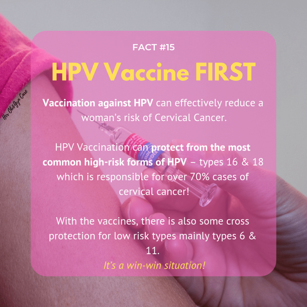 HPV Vaccines can significantly lower a woman's risk of cervical cancer